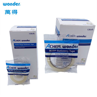 Gift Wrap BOPP Clear Stationery Tape 15 mm breed Score Cut Type Voor school