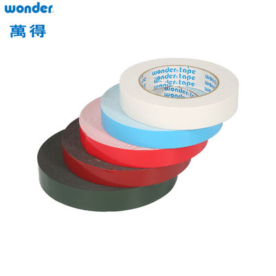 Gebruik zelfklevende schuimbanden, 12 mm breed polyethyleen schuimband.