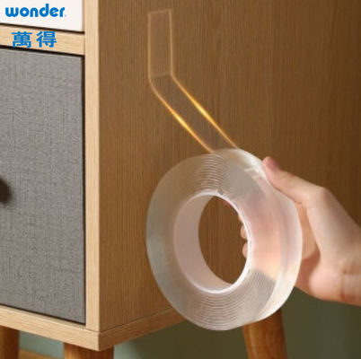 Kleefstof Wonder Nano Tape Roll 2,5 mm Dikte Helder Dubbelzijdig Gel Recycleerbaar