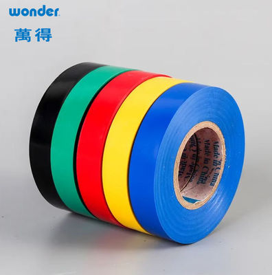 Glanzende PVC zelfklevende tape, milieuvriendelijke vlamvertragende isolatieband blauw