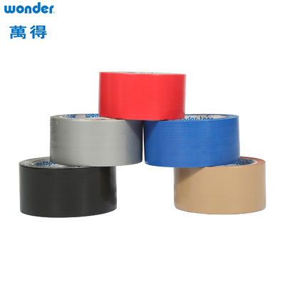 Wonder Kleefband van bruine stof 50m waterdicht rubberen basis